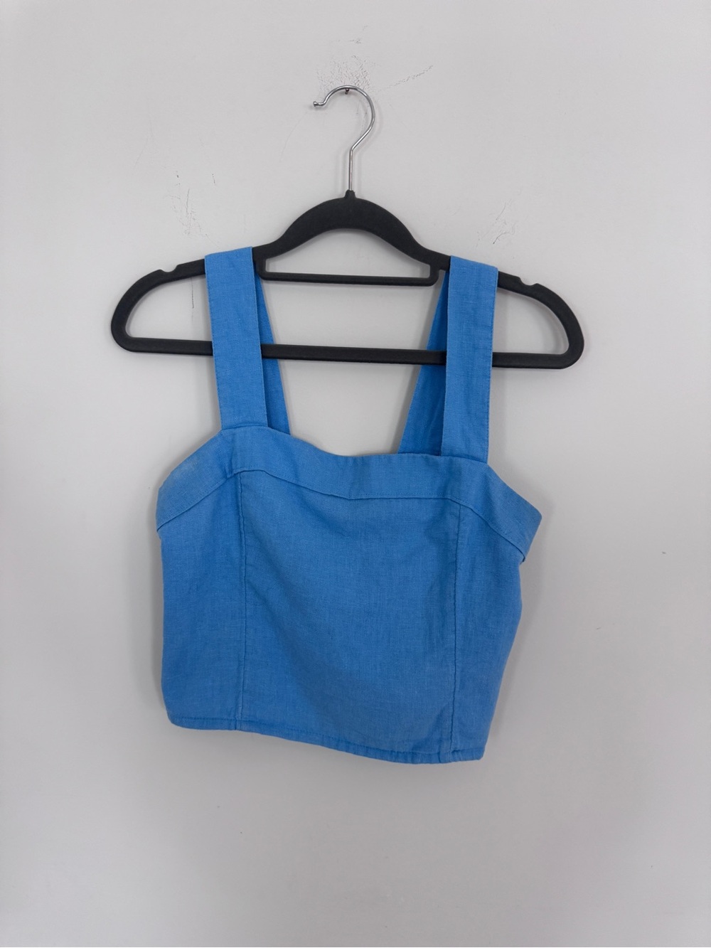 Abercrombie & Fitch Bright Blue Cropped Tank with Wide Straps